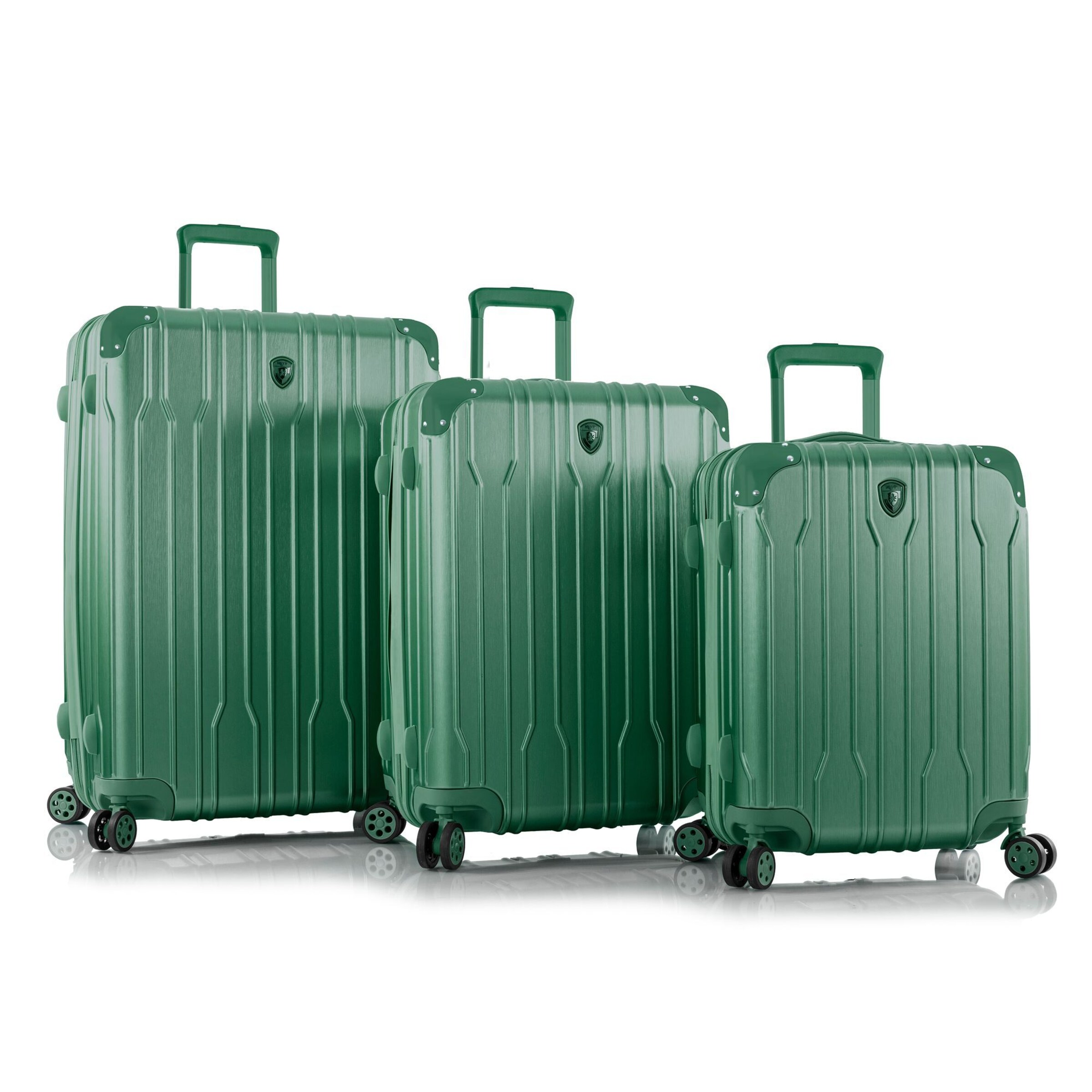Heys Suitcase Set 'Xtrak' in Green: front