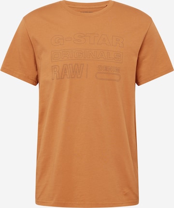 G-Star RAW T-shirt i brun: framsida