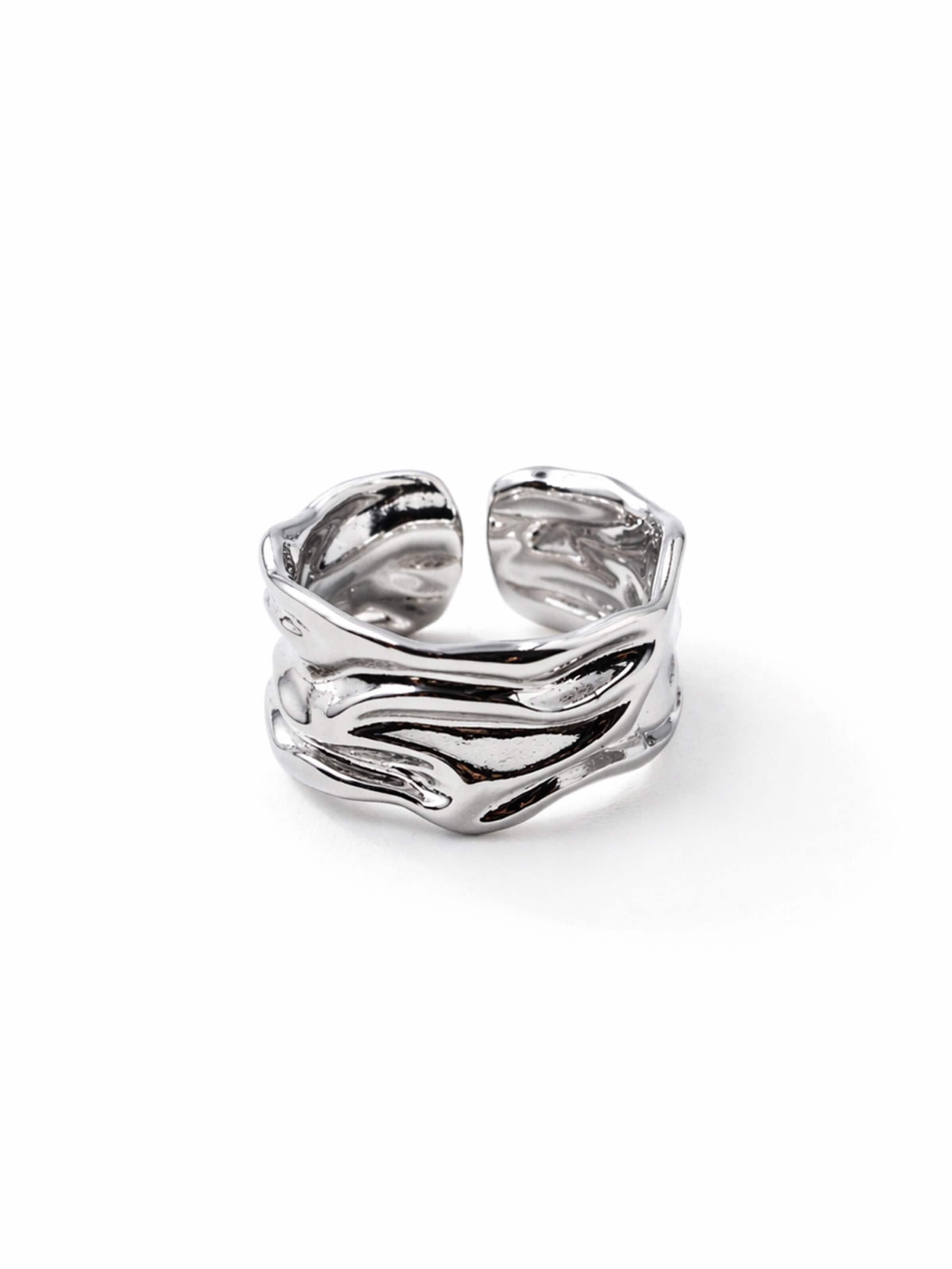 Nightini Ring 'Bold' in Silver: front