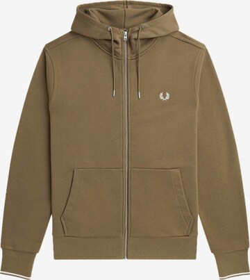 Fred Perry Sweatshirt in Bruin: voorkant