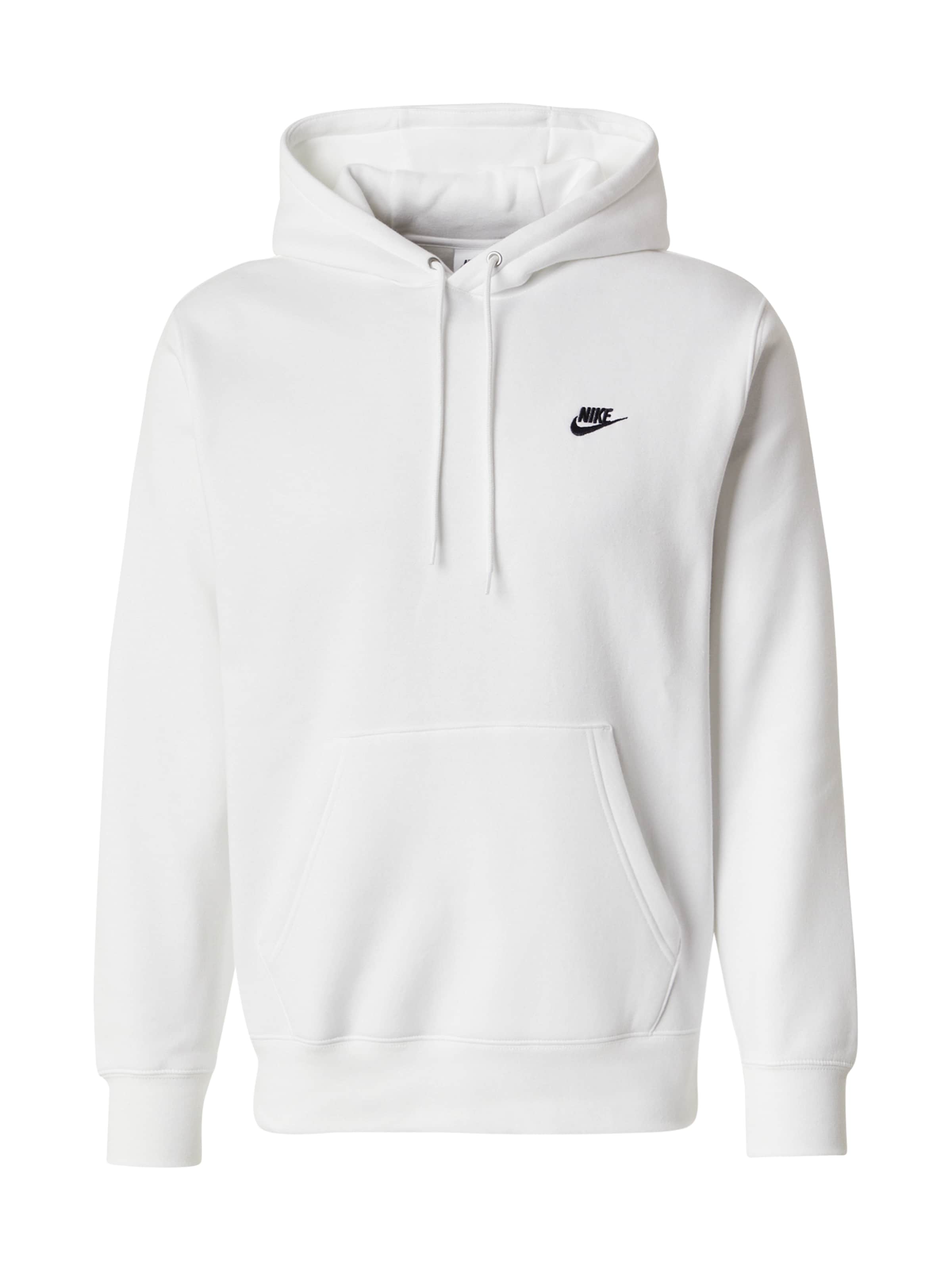 Nike Sportswear Sweatshirt 'Club' in Weiß: Vorderseite