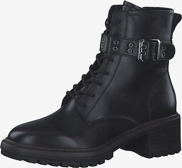 TAMARIS Lace-Up Ankle Boots in Black: front