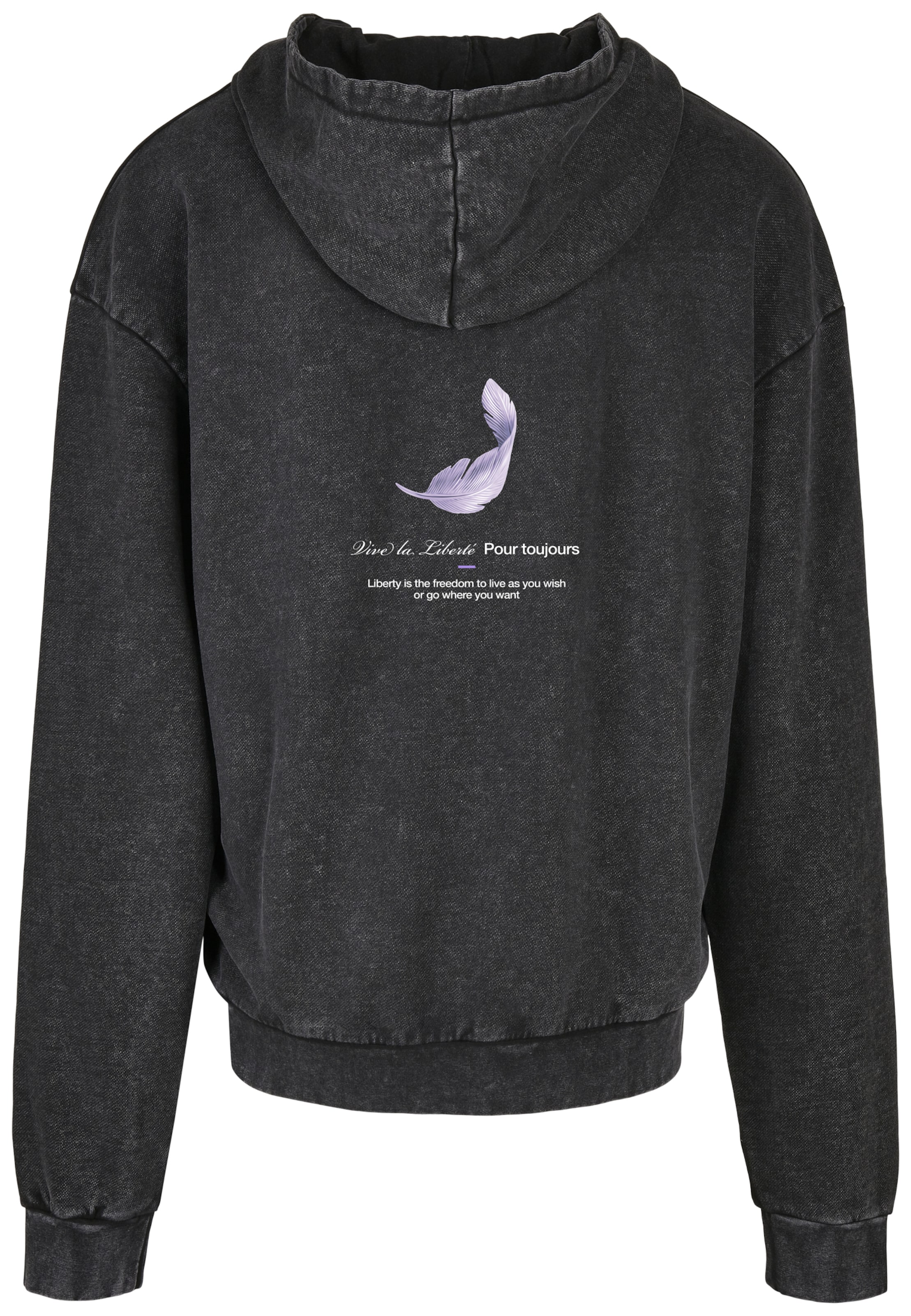 MT Upscale Mikina 'Vive la Liberte' - Čierna