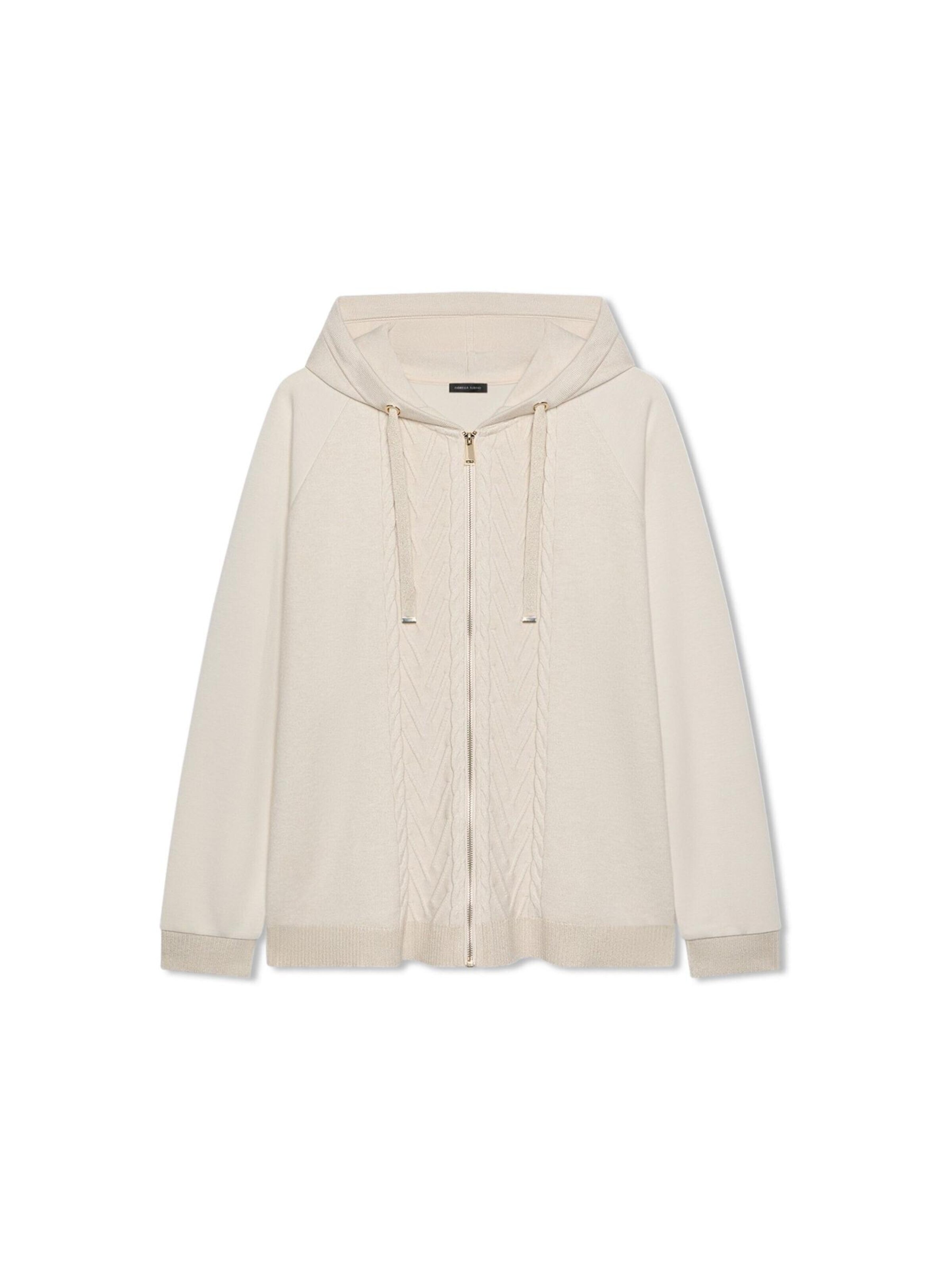 Veste de survêtement Fiorella Rubino en beige : devant