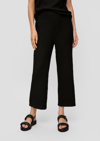 Wide Leg Pantalon s.Oliver en noir : devant