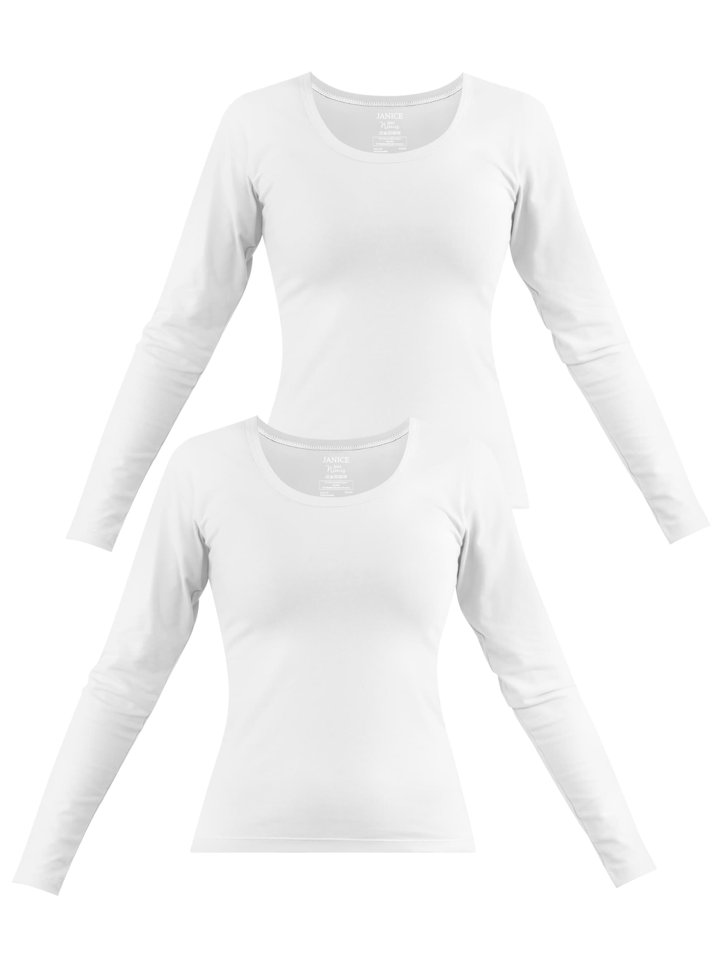 Janice - Camiseta 'Nimes' en blanco: frente