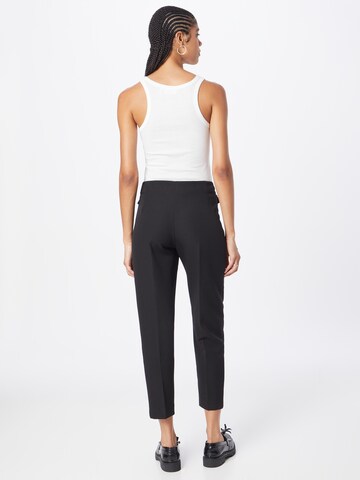 River Island Regular Trousers with creases in Black