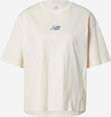 T-shirt new balance en beige : devant