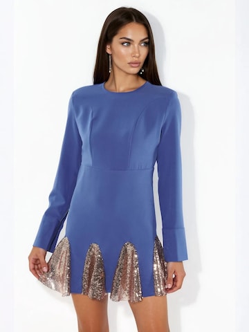 MSN Collection - Vestido de cocktail em azul: frente