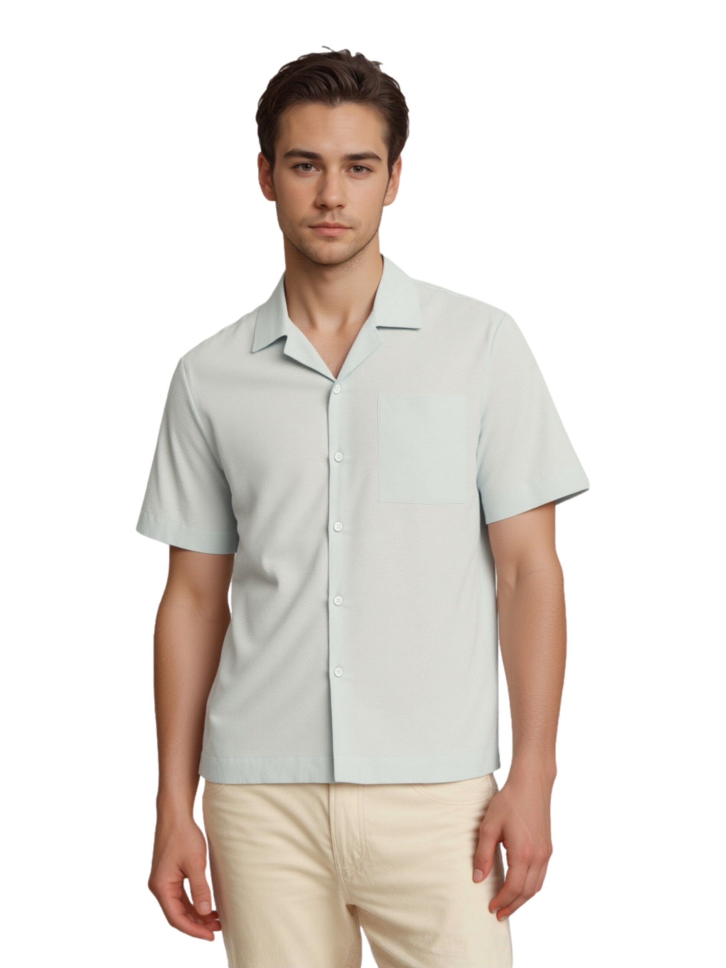 Only & Sons Классический крой Рубашка 'Laurence' в Белый: спереди