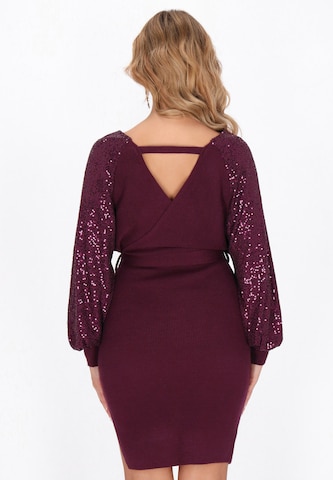 faina Knit dress in Purple