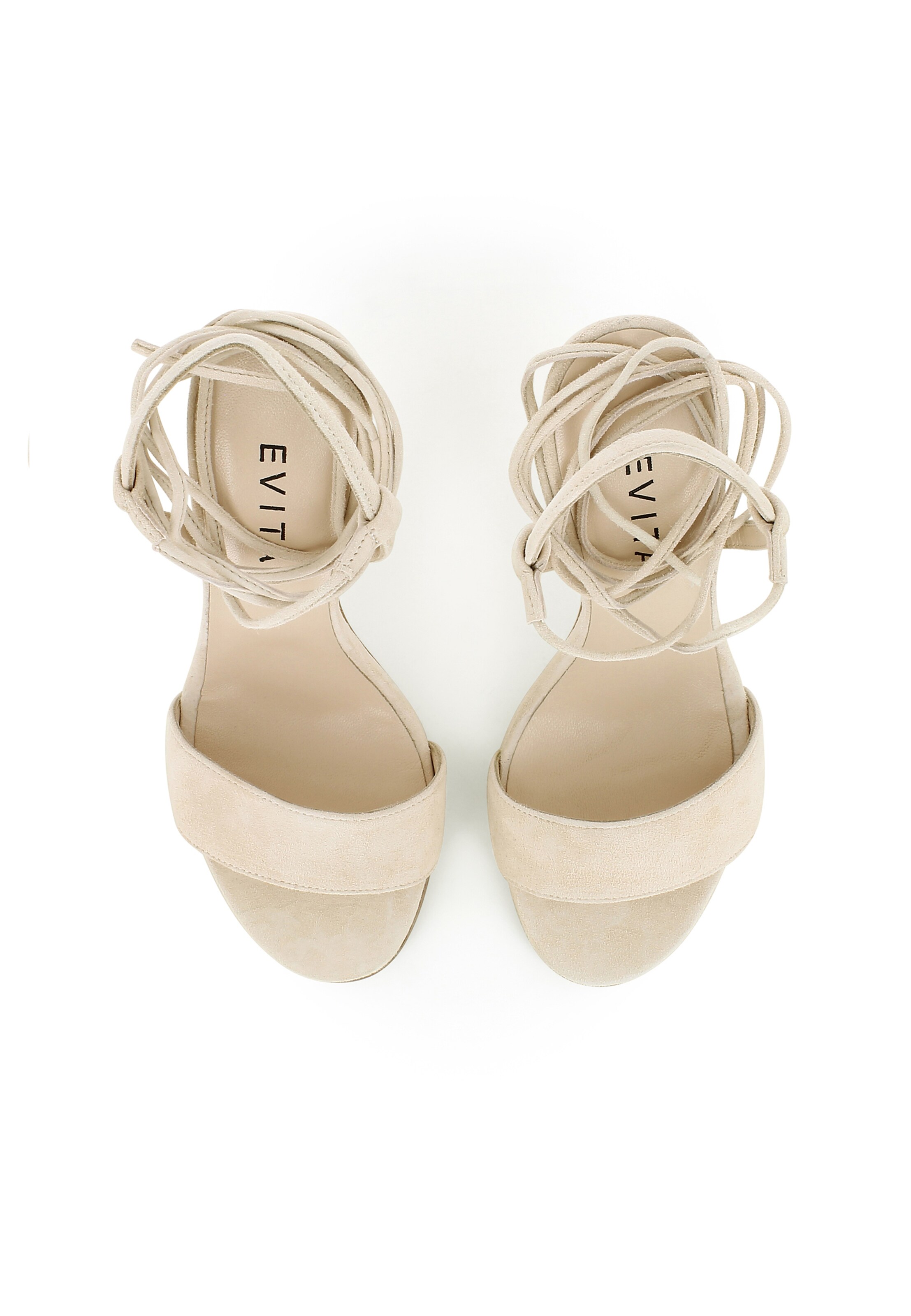 EVITA Sandalen met riem in Beige