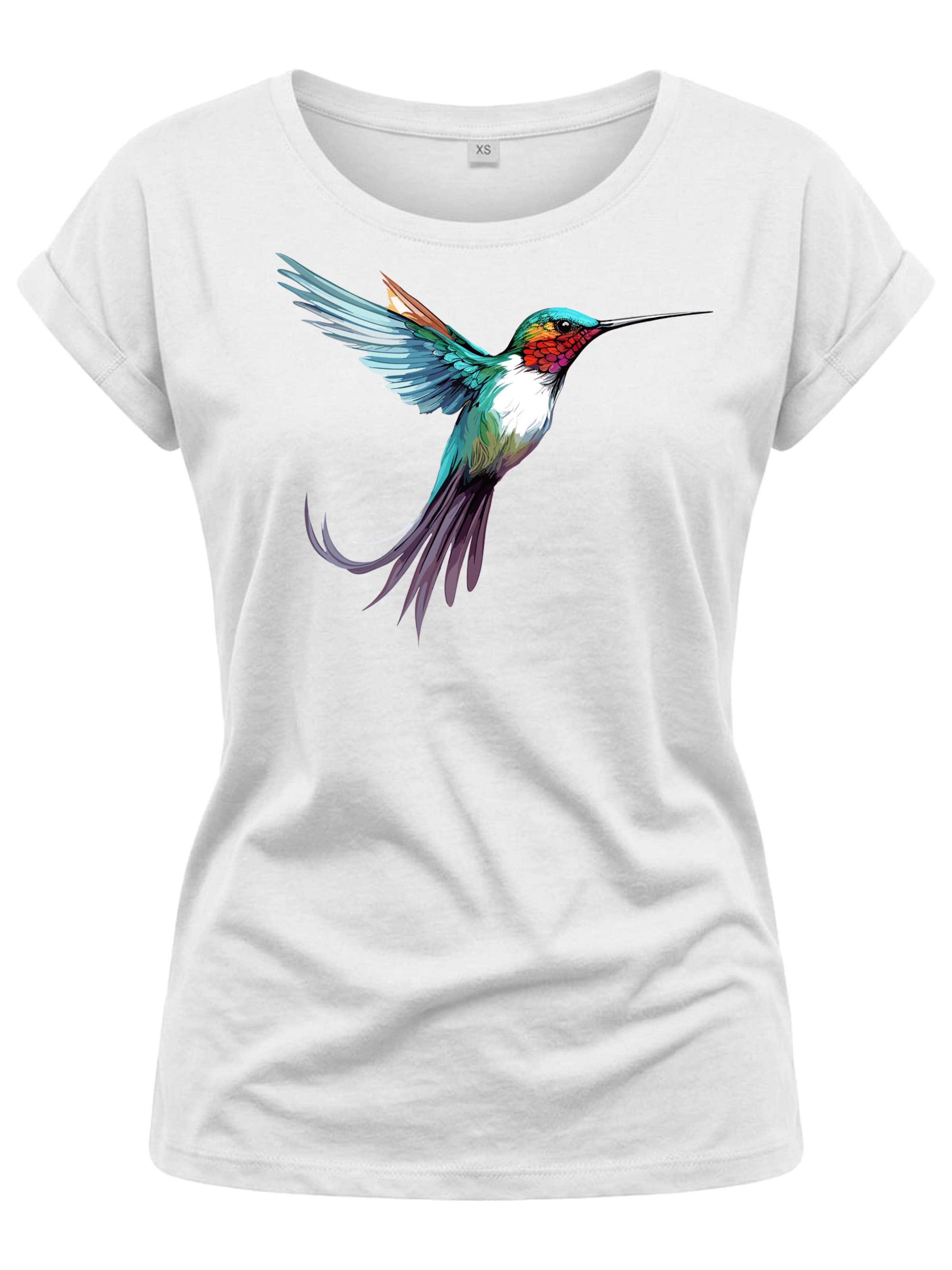 MAKAYA Shirt 'Kolibri' in White: front