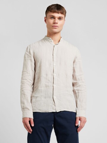 HUGO Regular fit Button Up Shirt 'Elvory' in Beige: front