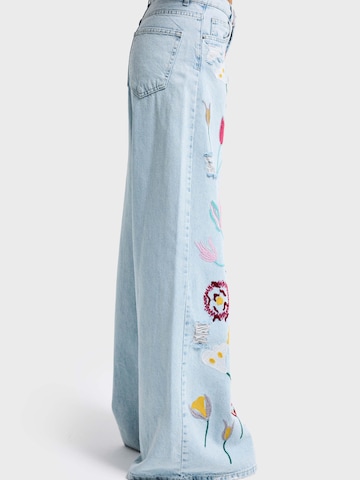 IT'S BASIC Wide leg Jeans 'PALAZZO MID RISE JEANS' in Blauw