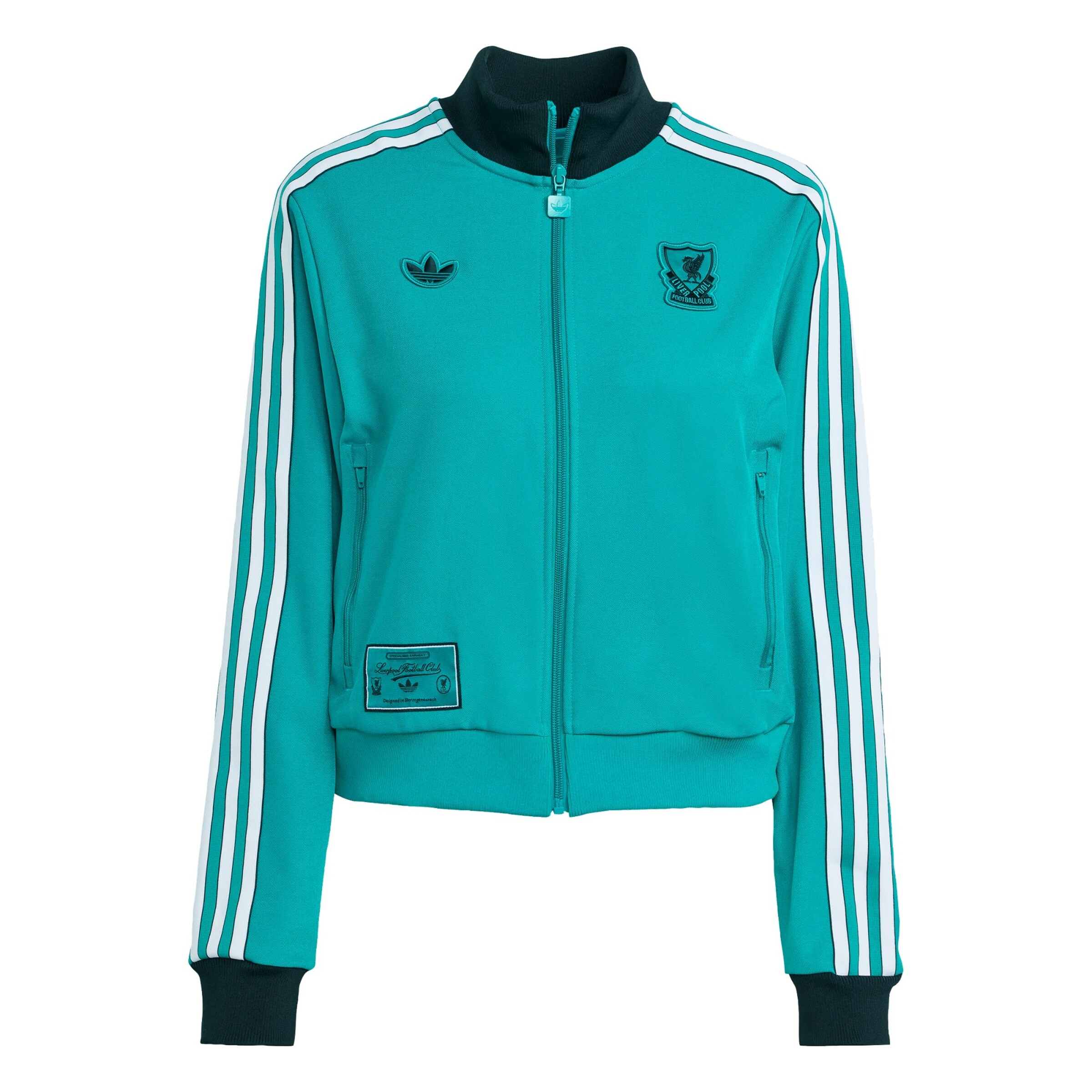 ADIDAS ORIGINALS Sportief sweatvest 'FC Liverpool Terrace Icons' in Groen: voorkant