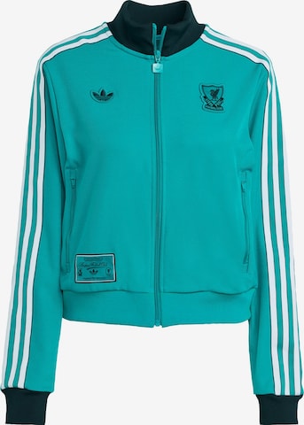 Veste de survêtement 'FC Liverpool Terrace Icons' ADIDAS ORIGINALS en vert : devant