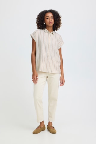 ICHI - Blusa 'LINNO' em bege