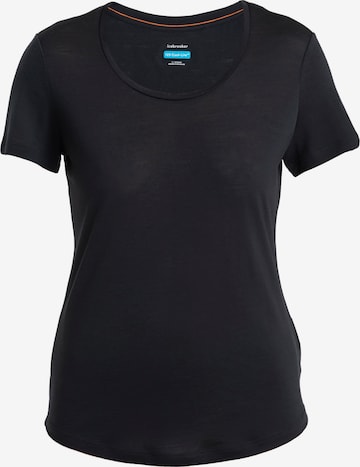 ICEBREAKER Functioneel shirt 'Sphere III Scoop' in Zwart: voorkant
