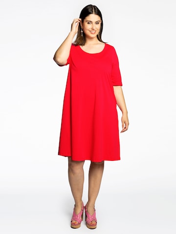 Yoek Dress ' COTTON ' in Red