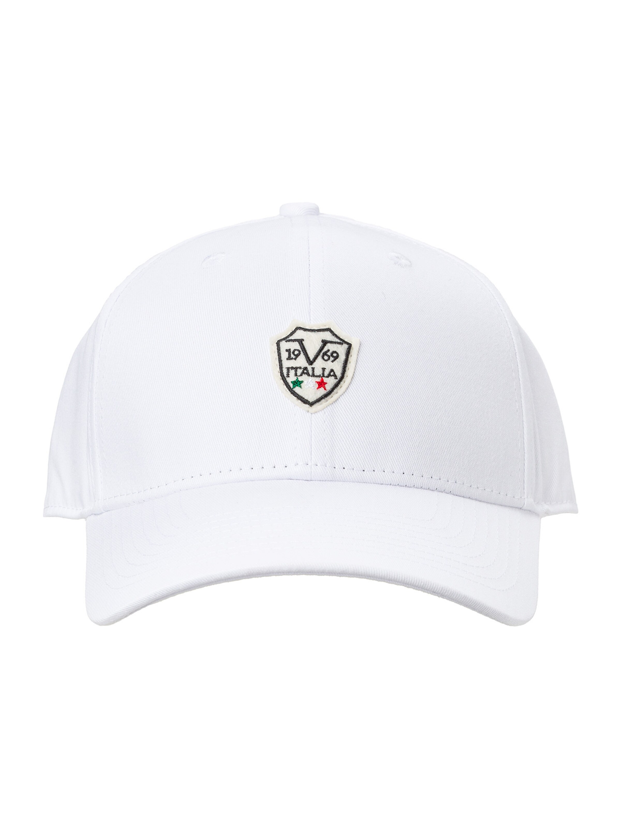 19V69 ITALIA Cap 'Ari' in Weiß: Vorderseite
