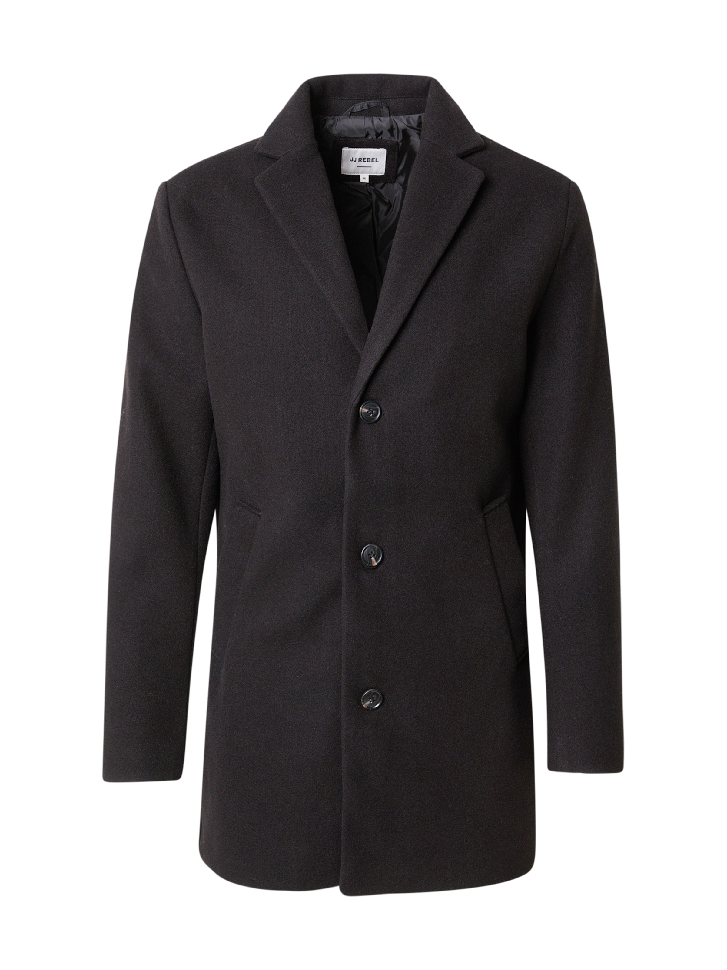 Manteau mi-saison 'MAZE' JJ Rebel en noir : devant