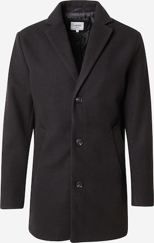 melns JJ Rebel Starpsezonu mētelis 'MAZE': no priekšpuses