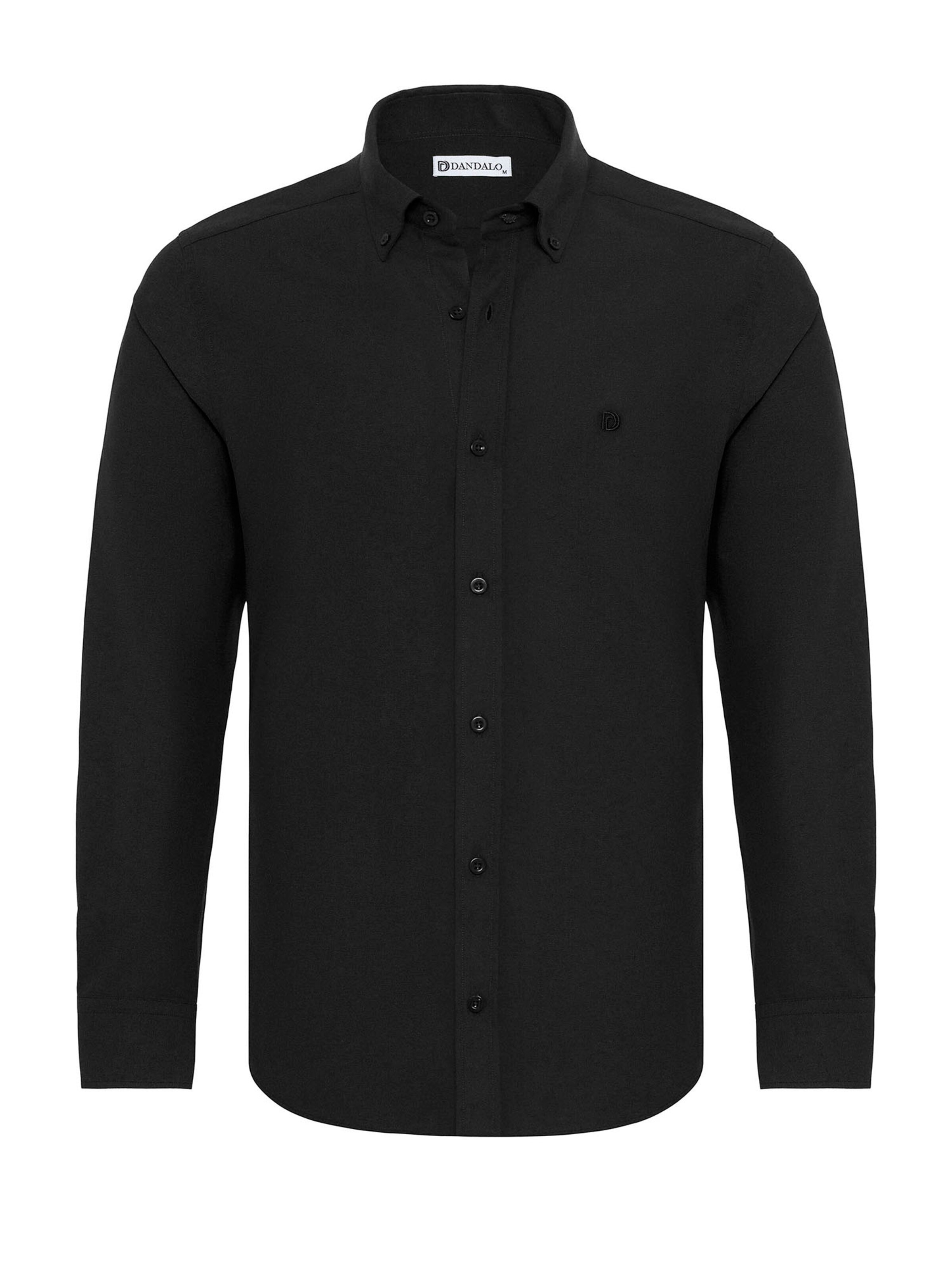 Dandalo Regular fit Button Up Shirt in Black: front