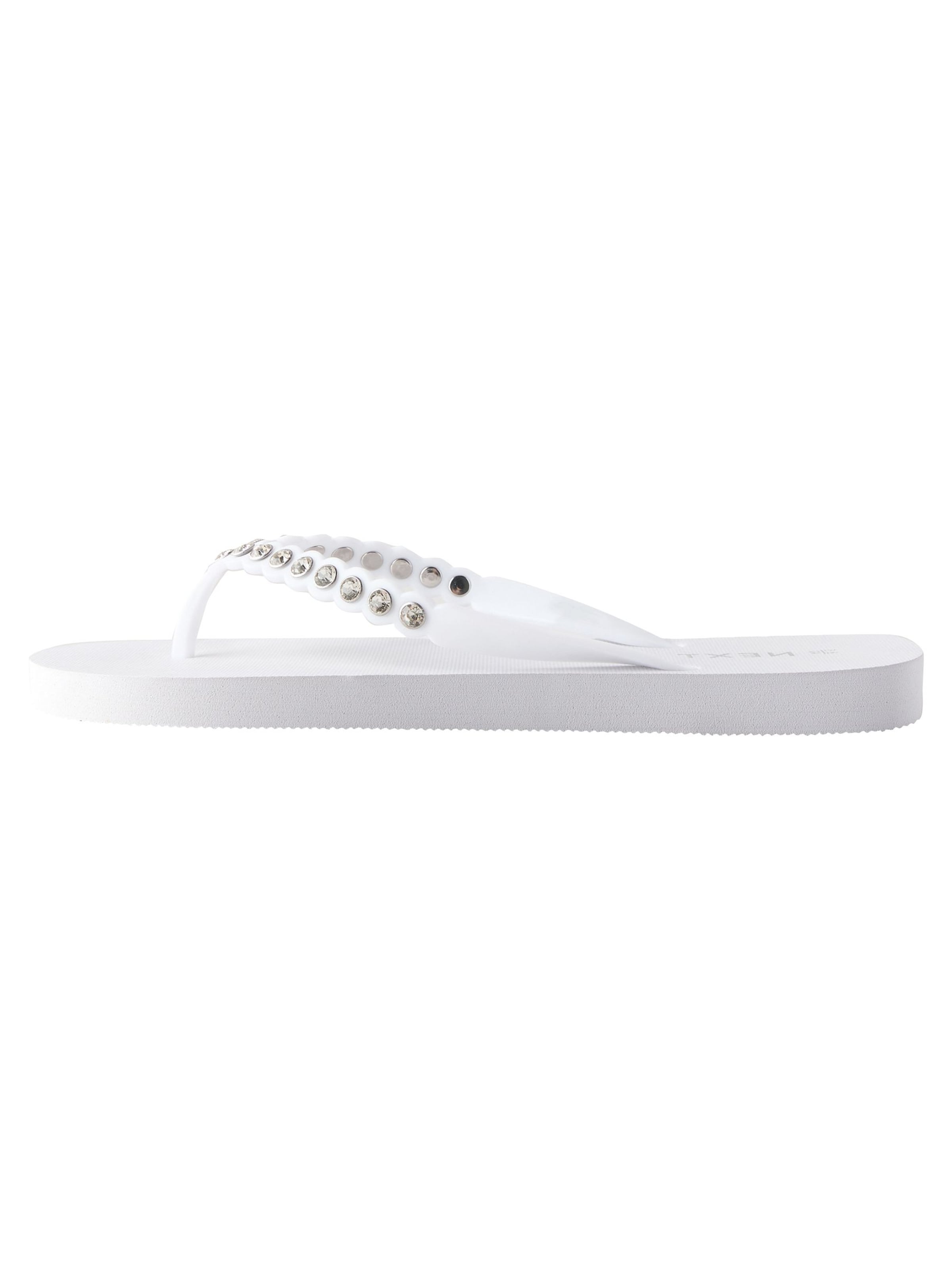 Next - Sandalias de dedo en blanco: frente