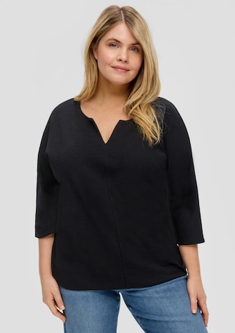 s.Oliver Red Label Big & Tall Shirt in Zwart: voorkant