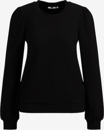 WE FashionSweater majica - crna boja: prednji dio