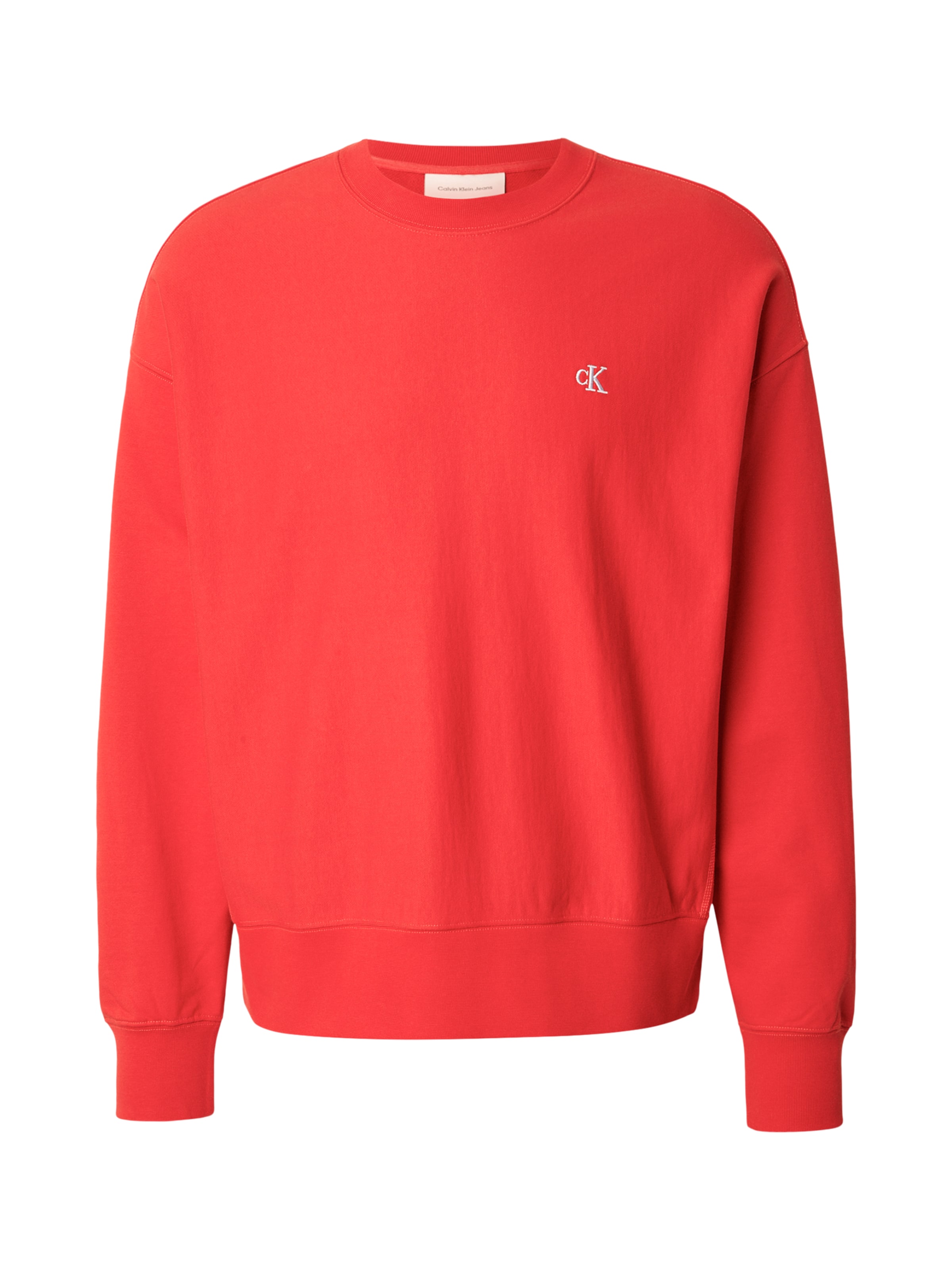 Sweat-shirt 'PREMIUM TERRY' Calvin Klein Jeans en rouge : devant