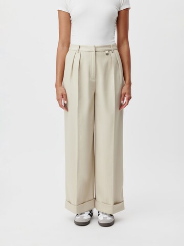 Wide leg Pantaloni cutați 'Silva' de la LeGer by Lena Gercke pe bej: față