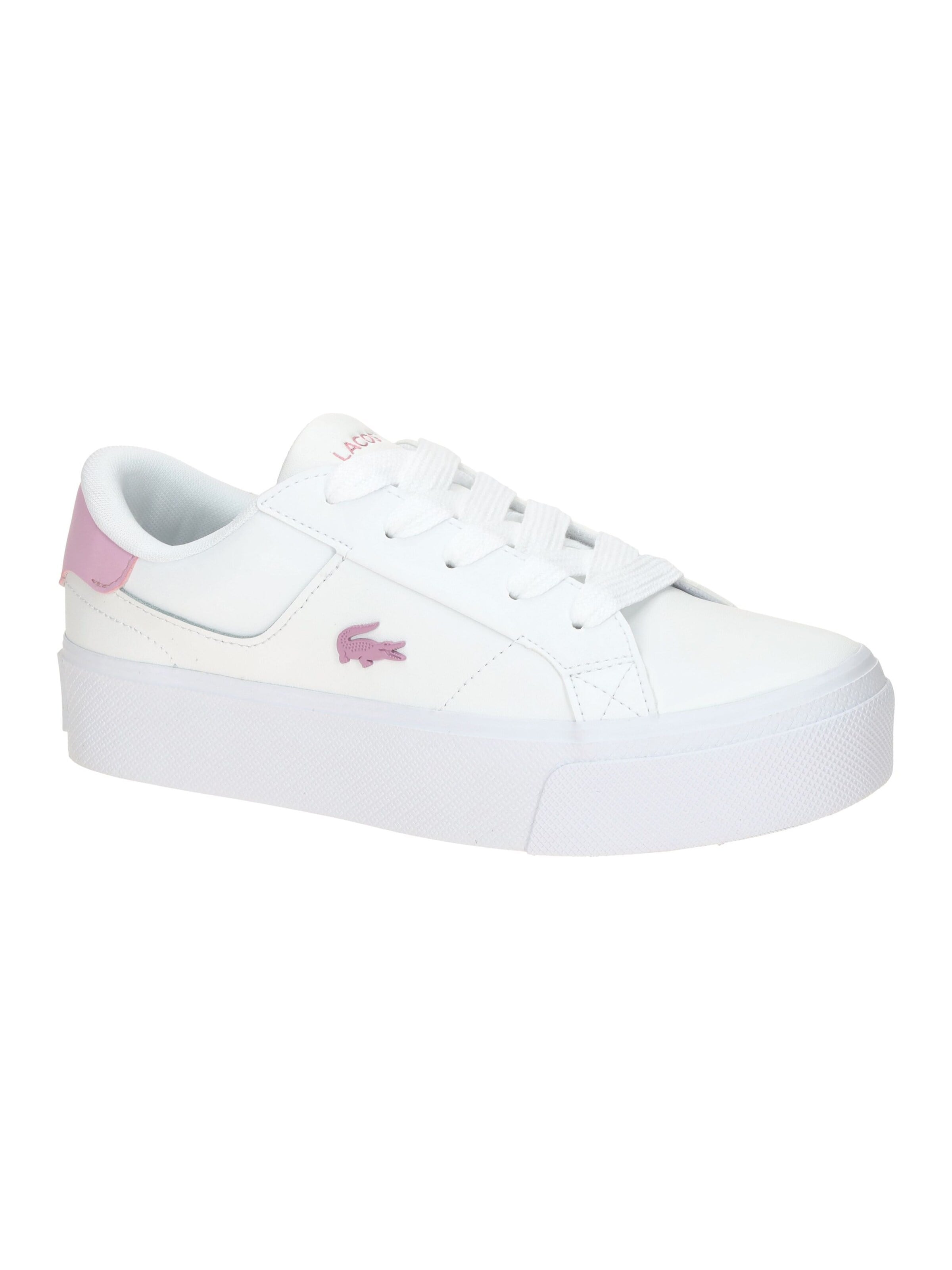 LACOSTE Sportlicher Schnürschuh 'Lacoste Ziane Plateau Sneakers Schuhe weiß pink Damen 0021'‌‌‌‌‌‌‌‌‌ in Weiß: Vorderseite