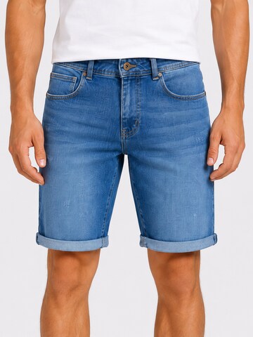 Boxeur des Rues Regular Jeans 'Herren Jeansshorts Boxeur des Rues Kenner, Regular Fit, Mittelblau, Klassischer Look' in Blauw