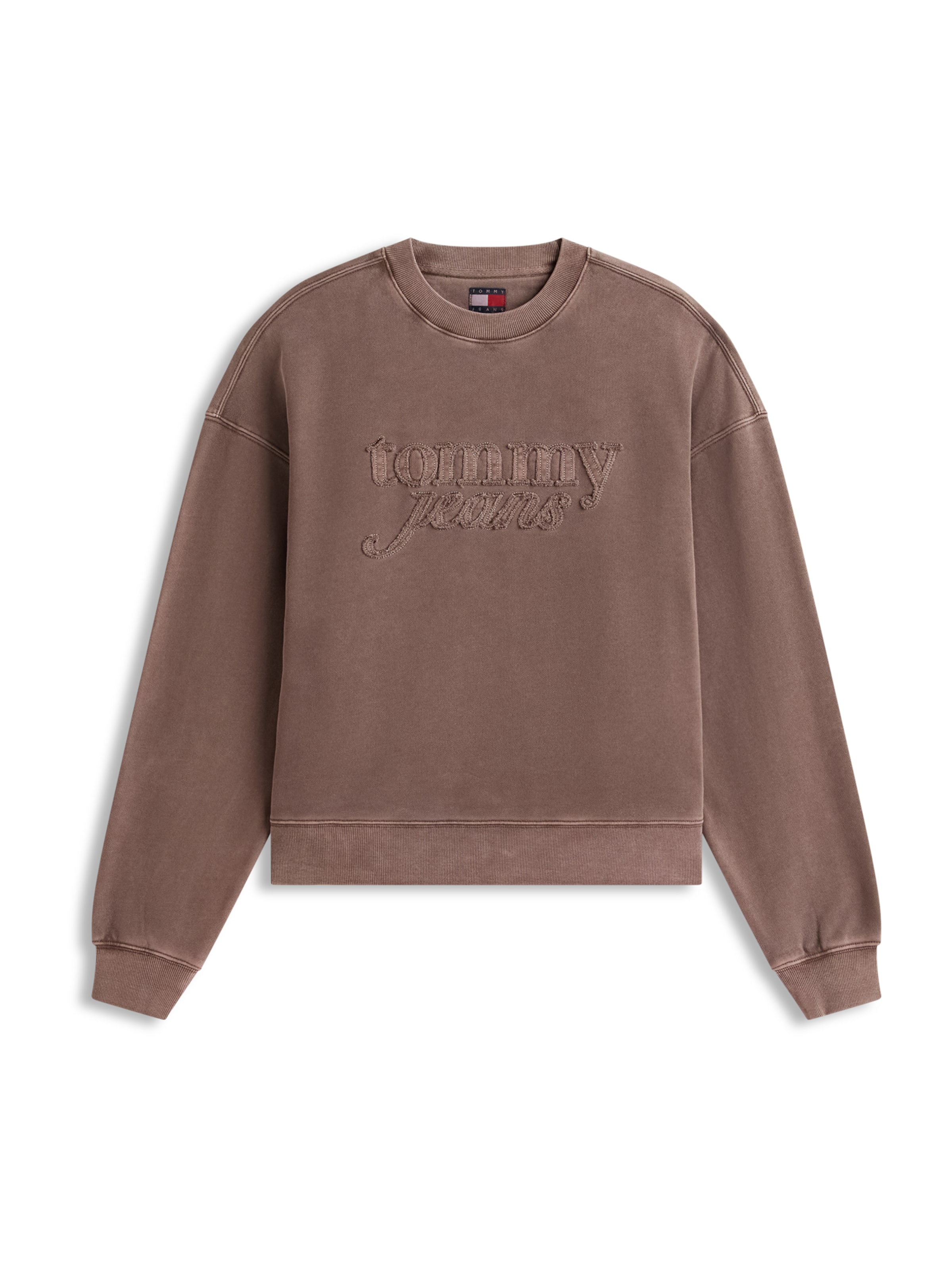 Sweat-shirt Tommy Jeans en marron : devant