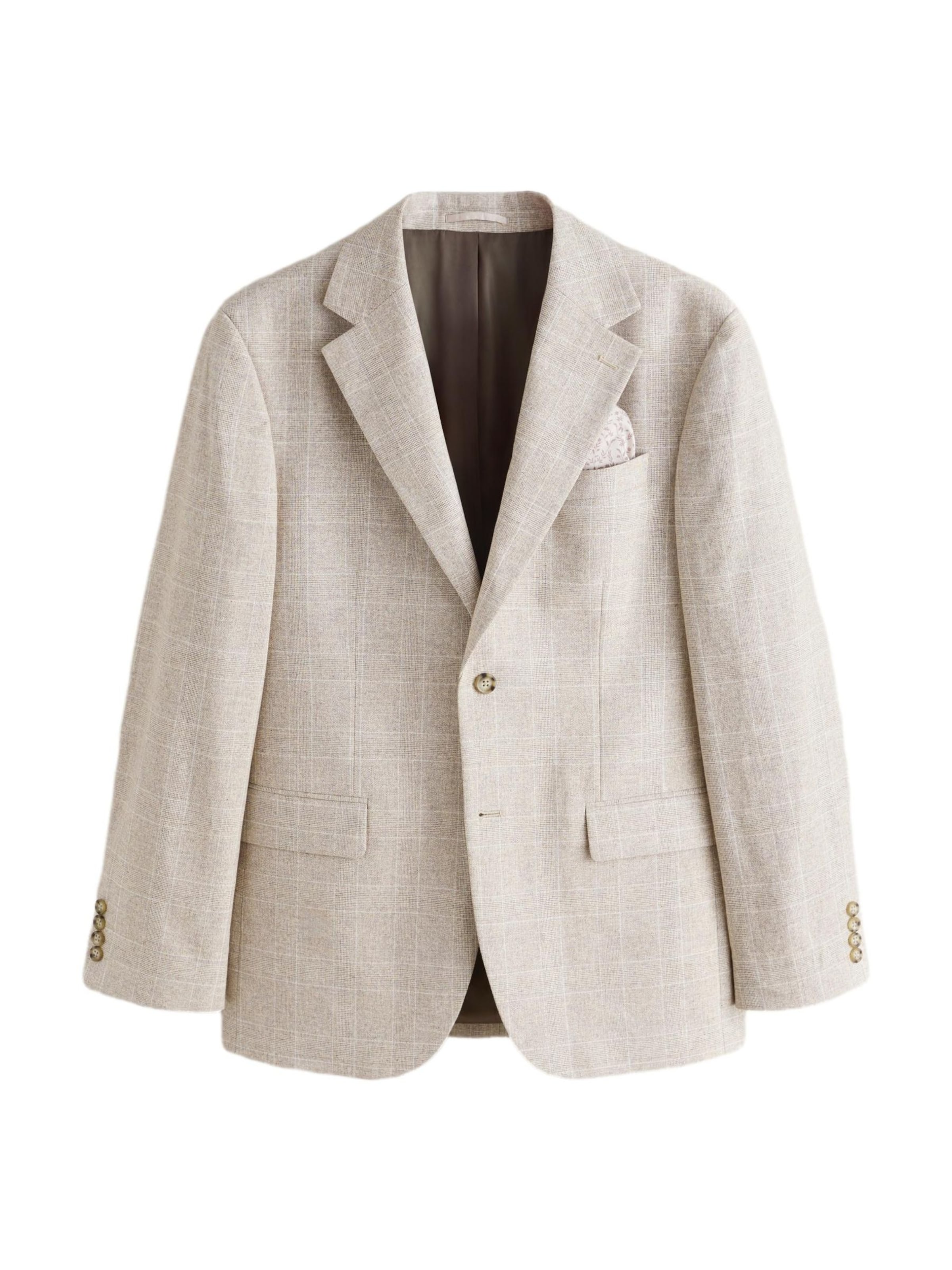 Next Regular fit Business-colbert in Beige: voorkant
