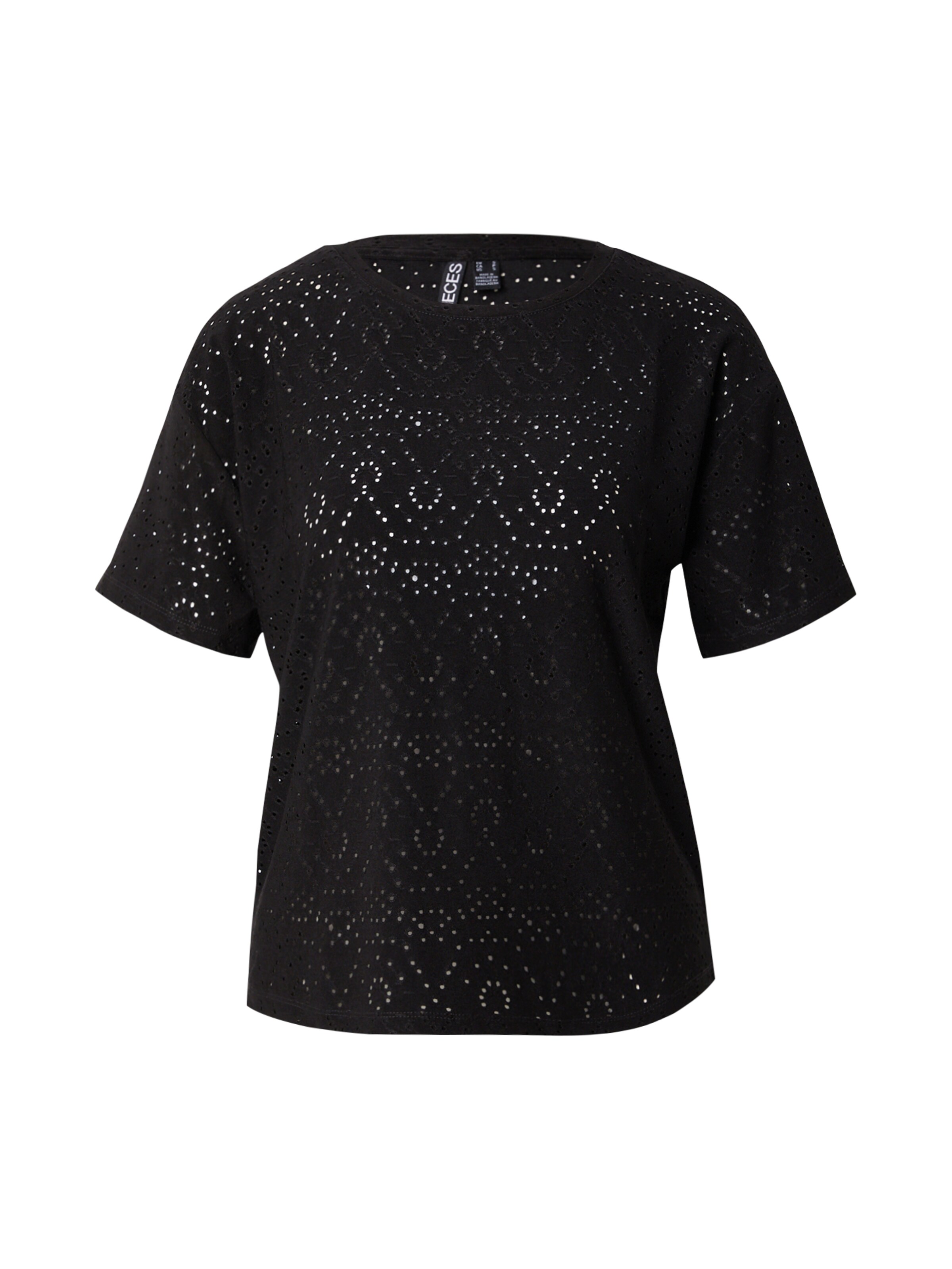 T-shirt 'PCAbby' PIECES en noir : devant