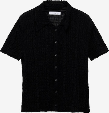 Geacă tricotată 'OLAS' de la MANGO pe negru: față