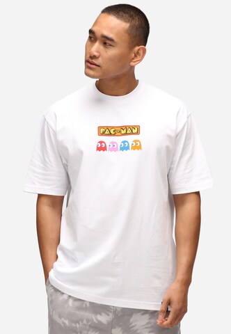 Recovered T-Shirt 'Pac Man Fruit Eyes' in Weiß
