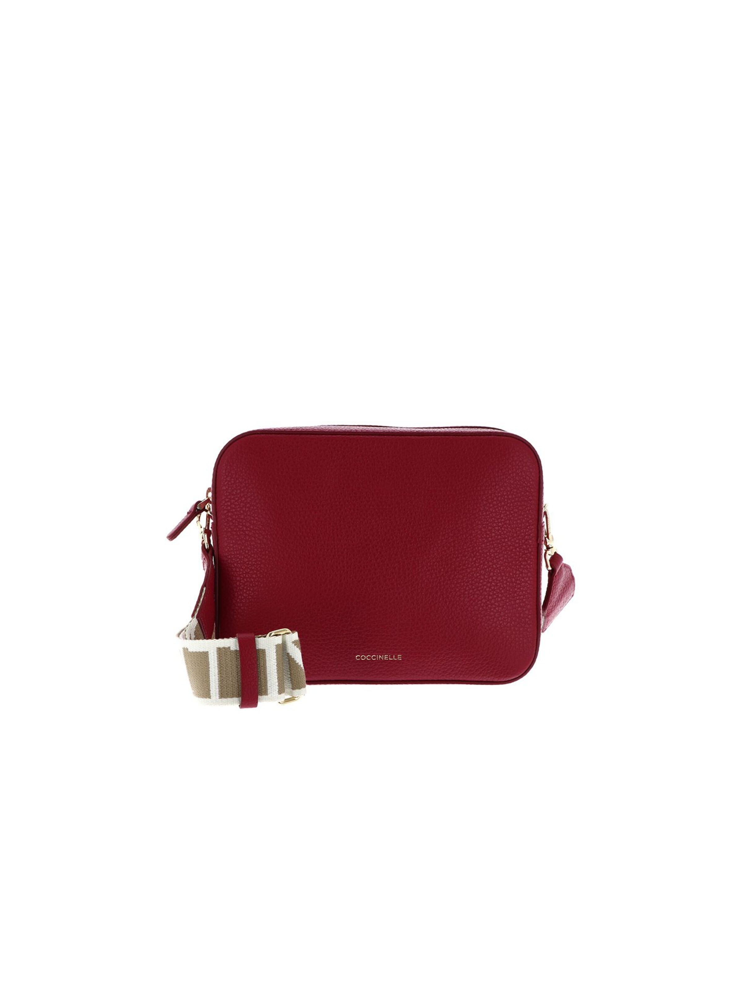 Coccinelle Crossbody Bag 'Tebe Mini Bag Grained Leather' in Red