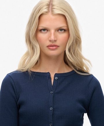 Superdry Gebreid vest in Blauw