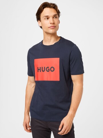 T-Shirt 'Dulive222' HUGO en bleu : devant