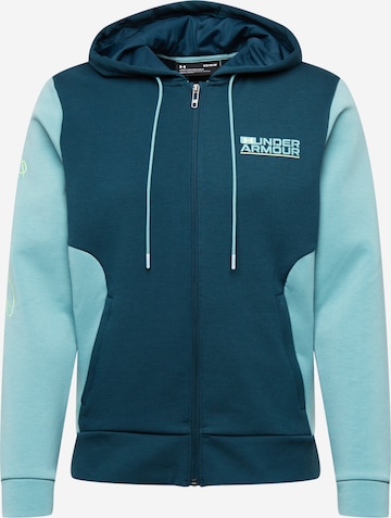 UNDER ARMOUR Athletic Zip-Up Hoodie 'Summit' in Blue: front