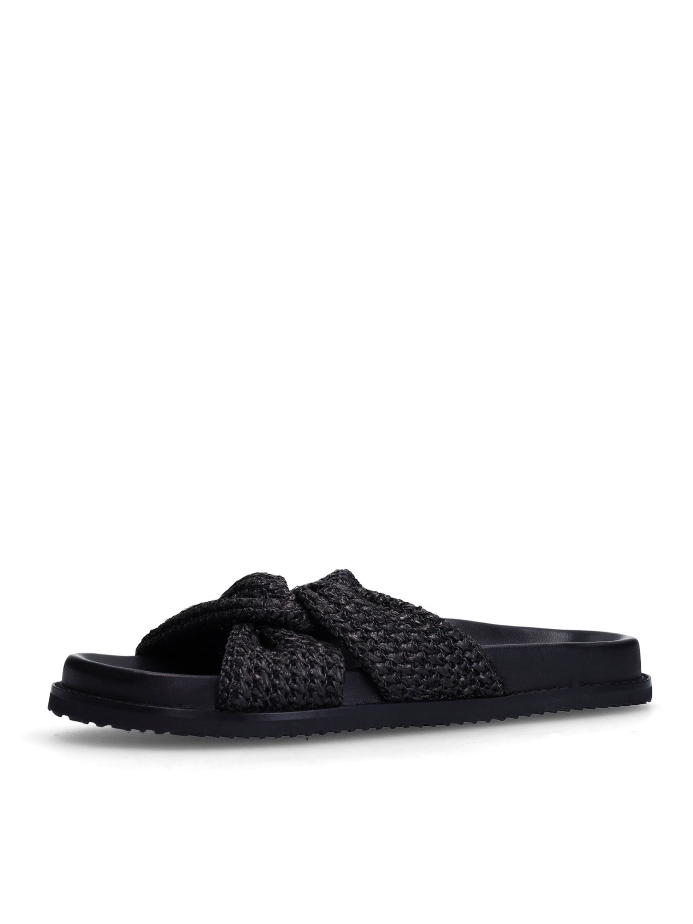 SACHA Mules in Black: front