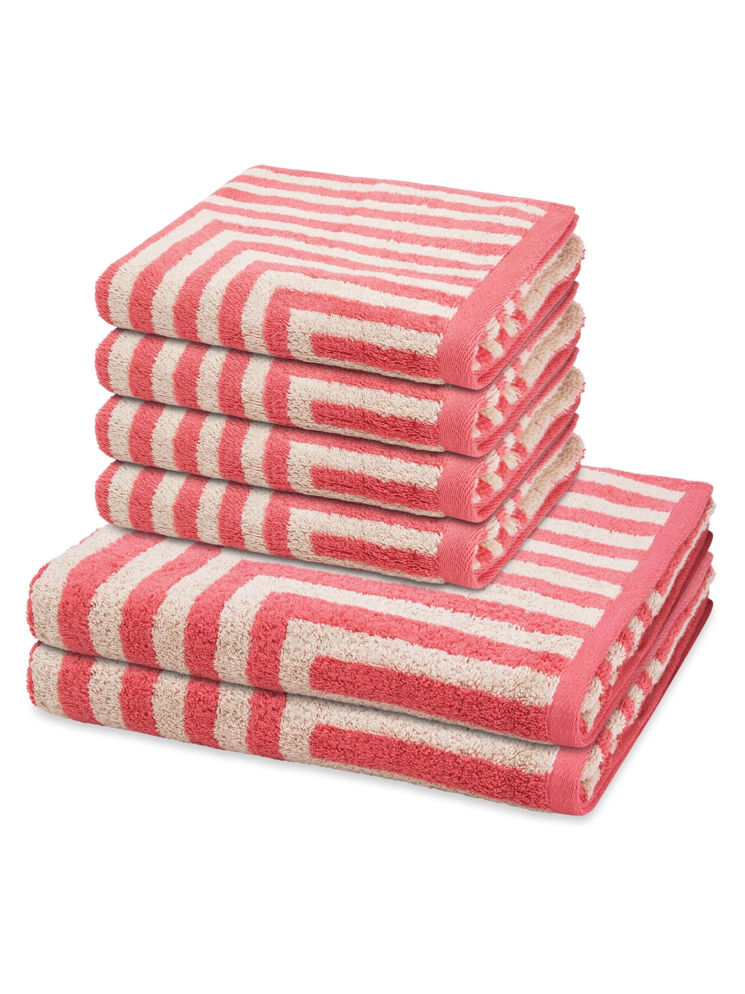 ROSS Towel 'Grafik' in Red: front