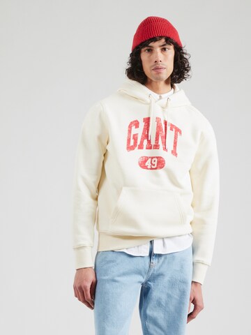 Felpa 'SEASONAL' di GANT in beige: frontale