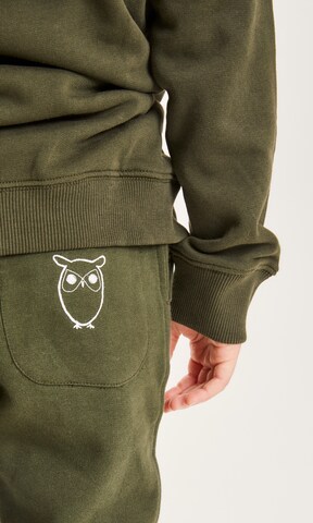 KnowledgeCotton Apparel Tapered Pants 'Rue' in Green