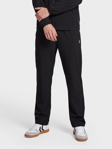 Hummel Tapered Sporthose 'Pulse Workout' in Schwarz: Vorderseite