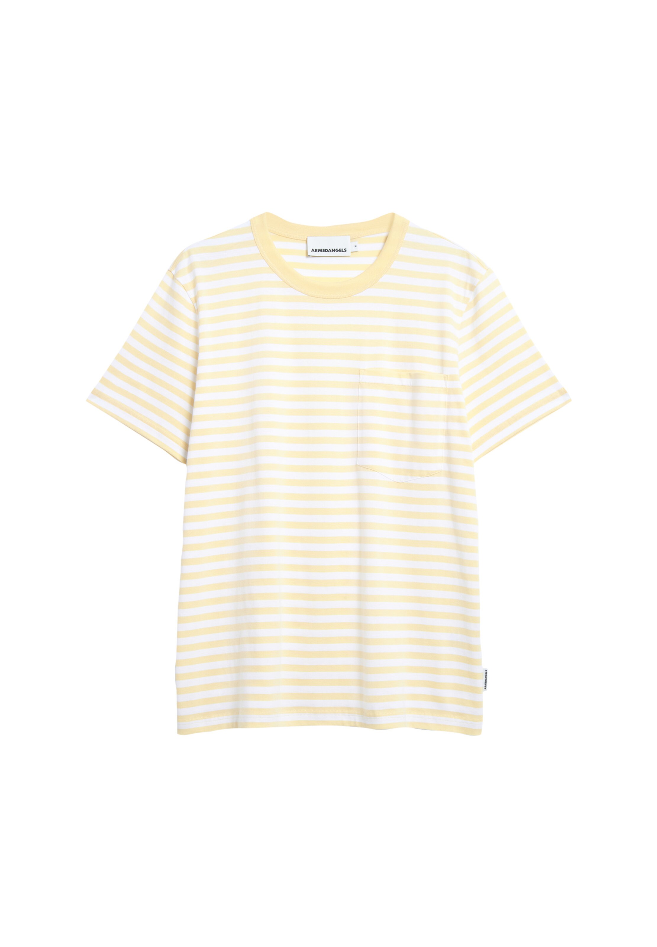 ARMEDANGELS Shirt ' MAARKOS POCKET STRIPES ' in Yellow: front